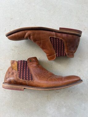 Bull Boxer Brown Leather Ankle Chelsea Boots Men’s Size 9